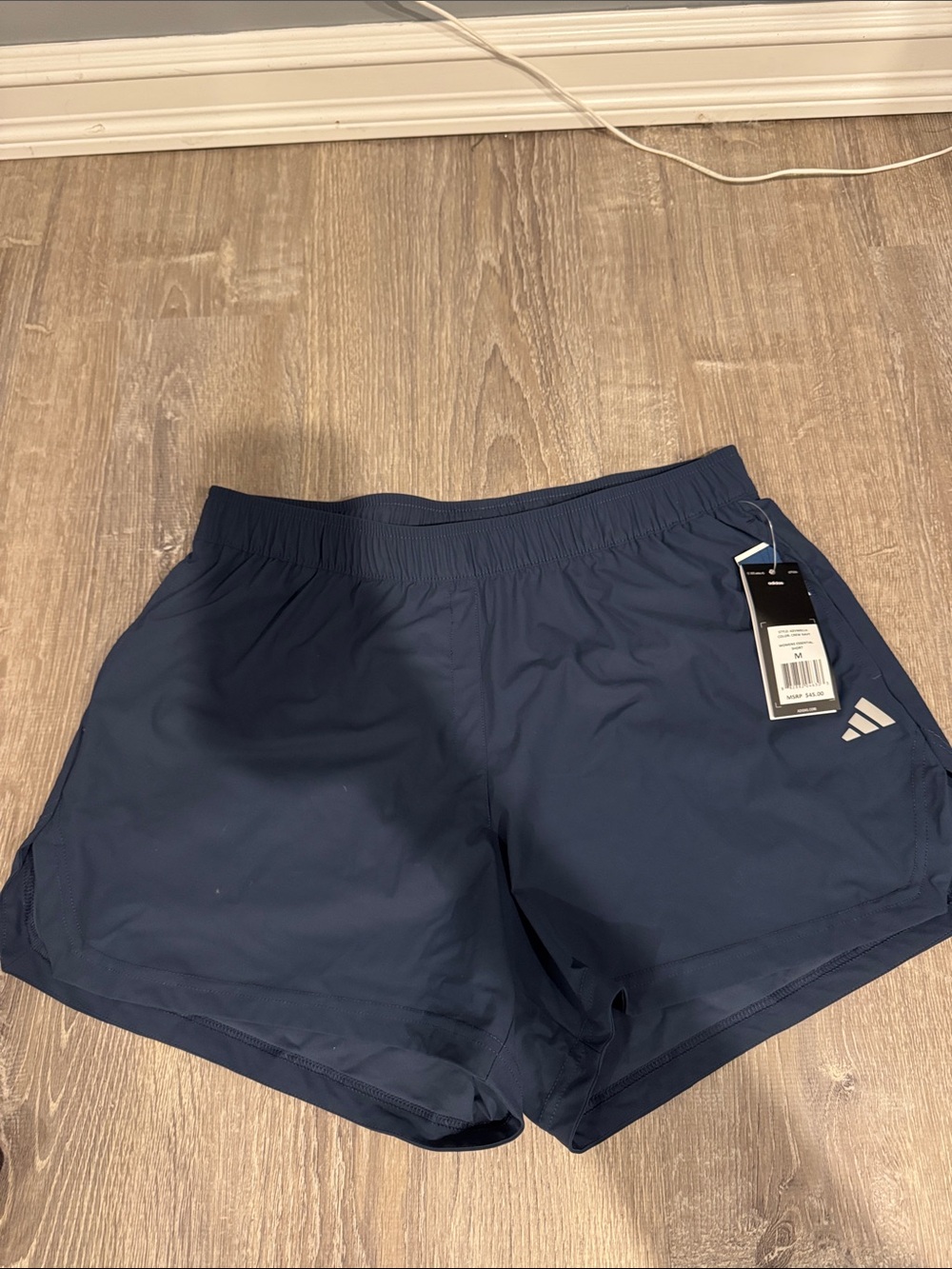 adidas Navy Blue Women's Athletic Shorts with Logo